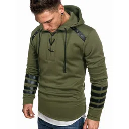 StyleCast x Revolte Men Solid Hooded Sweatshirt-picture-20