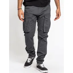 StyleCast x Revolte Men Solid Mid-Rise Easy Wash Cargos-picture-20