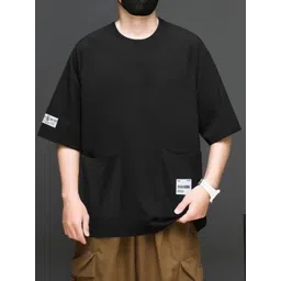 StyleCast x Revolte Men Solid Round Neck Oversized T-shirt-picture-16