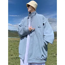 StyleCast x Revolte Men Stand Collar Windcheater Longline Outdoor Tailored Jacket-picture-35