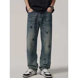 StyleCast x Revolte Men Straight Fit Mid-Rise Light Fade Applique Jeans-picture-28
