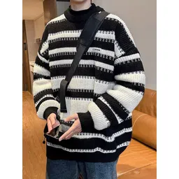 StyleCast x Revolte Men Striped Longline Pullover-picture-33