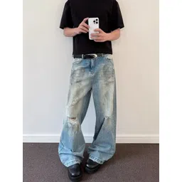StyleCast x Revolte Men Wide Leg Mid-Rise Light Fade Jeans-picture-15