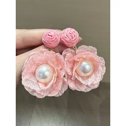 StyleCast x Revolte Pearls Beaded Floral Shape Drop Earrings-picture-35