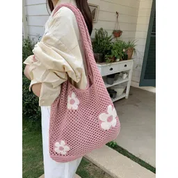 StyleCast x Revolte Printed Bucket Shoulder Bag with Cut Work-picture-20