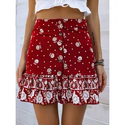 StyleCast x Revolte Printed Flared Mini Skirts-picture-37