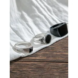 StyleCast x Revolte Set Of 3 Silver-Plated Adjustable Finger Ring-picture-31