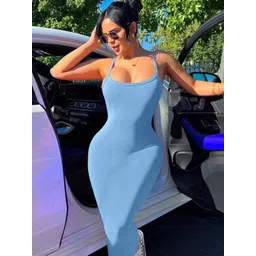 StyleCast x Revolte Shoulder Straps Bodycon Maxi Dress-picture-27