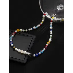 StyleCast x Revolte Silver-Plated Artificial Beaded Minimal Necklace-image-41