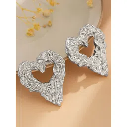 StyleCast x Revolte Silver-Plated Heart Shaped Chunky Drop Earrings-image-26