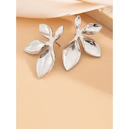 StyleCast x Revolte Silver Plated Leaf Shaped Studs-image-31