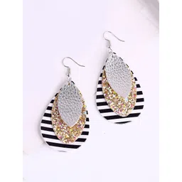 StyleCast x Revolte Silver Plated Oval Shaped Drop Earrings-image-13