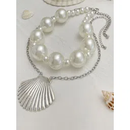 StyleCast x Revolte Silver-Plated Pearls Beaded Minimal Necklace-image-38