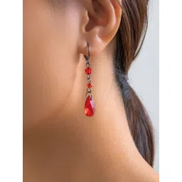 StyleCast x Revolte Silver-Plated Teardrop Shaped Beaded Drop Earrings-picture-10