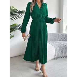 StyleCast x Revolte Solid A-Line Maxi Dress image 4