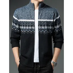 StyleCast x Revolte Stand Collar Geometric Tailored Jacket-picture-35