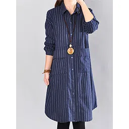 StyleCast x Revolte Striped Knee Length Shirt Dress-picture-21