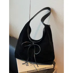 StyleCast x Revolte Suede Half Moon Shoulder Bag image 5