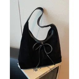 StyleCast x Revolte Suede Half Moon Shoulder Bag image 1