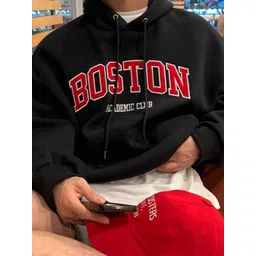 StyleCast x Revolte Typography Printed Hooded Drop-Shoulder Sleeves Oversized Sweatshirt-image-28