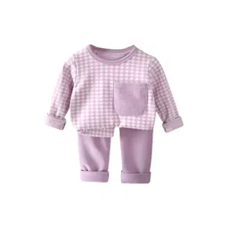 StyleCast x Revolte Unisex Kids Checked T-shirt with Trousers-picture-51