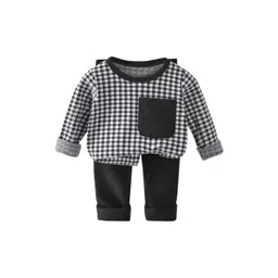 StyleCast x Revolte Unisex Kids Checked T-shirt with Trousers-picture-48