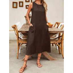 StyleCast x Revolte Women Boat Neck A-Line Maxi Dress-picture-26