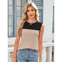 StyleCast x Revolte Women Colourblocked Fitted Regular Top-picture-31
