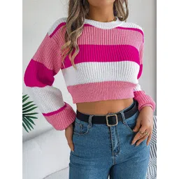 StyleCast x Revolte Women Colourblocked Pullover Sweaters-picture-24