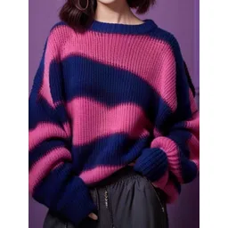 StyleCast x Revolte Women Colourblocked Round Neck Pullover-image-26
