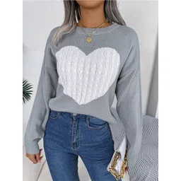 StyleCast x Revolte Women Colourblocked Round Neck Pullover Sweater image 5