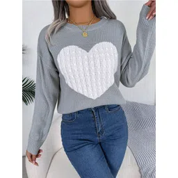 StyleCast x Revolte Women Colourblocked Round Neck Pullover Sweater image 2