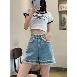 StyleCast x Revolte Women Cotton Outdoor Mid-Rise Denim Shorts-picture-32