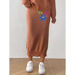 StyleCast x Revolte Women Floral Embroidered Straight Midi Skirts-picture-22