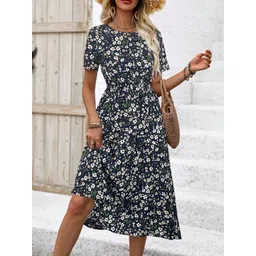 StyleCast x Revolte Women Floral Print A-Line Midi Dress-picture-30