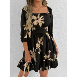 StyleCast x Revolte Women Floral Printed Gathered A-Line Dress-picture-32