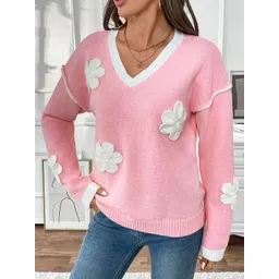 StyleCast x Revolte Women Floral Ribbed Pullover-picture-14