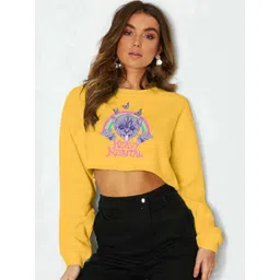 StyleCast x Revolte Women Graphic Printed Crop Sweatshirt-picture-22