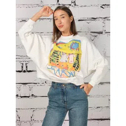 StyleCast x Revolte Women Graphic Printed Round Neck Cotton Sweatshirt-picture-36