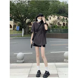 StyleCast x Revolte Women Graphic Printed Round Neck Cotton Top-picture-34