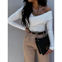 StyleCast x Revolte Women One Shoulder Long Sleeves Wrap Top-picture-17