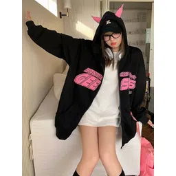 StyleCast x Revolte Women Printed Hooded Sweatshirt-picture-34