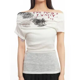 StyleCast x Revolte Women Printed Off Shoulder Top-picture-18