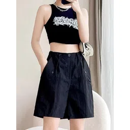 StyleCast x Revolte Women Regular Fit Chino Shorts-picture-10