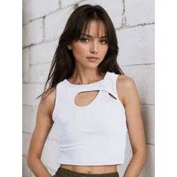 StyleCast x Revolte Women Ribbed Cotton Crop Top-picture-10