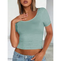 StyleCast x Revolte Women Ruched Fitted Crop Top-picture-25