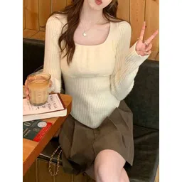 StyleCast x Revolte Women Scoop Neck Long Sleeves Ribbed Pullover-picture-12