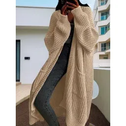 StyleCast x Revolte Women Self Design Long Sleeves Longline Shrug-picture-33