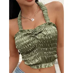 StyleCast x Revolte Women Solid Halter Neck Crop Tube Top-picture-11