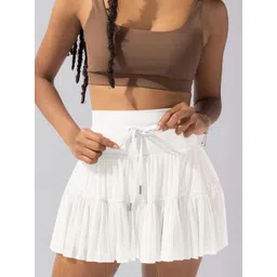 StyleCast x Revolte Women Solid Mini Flared Skirts-picture-20